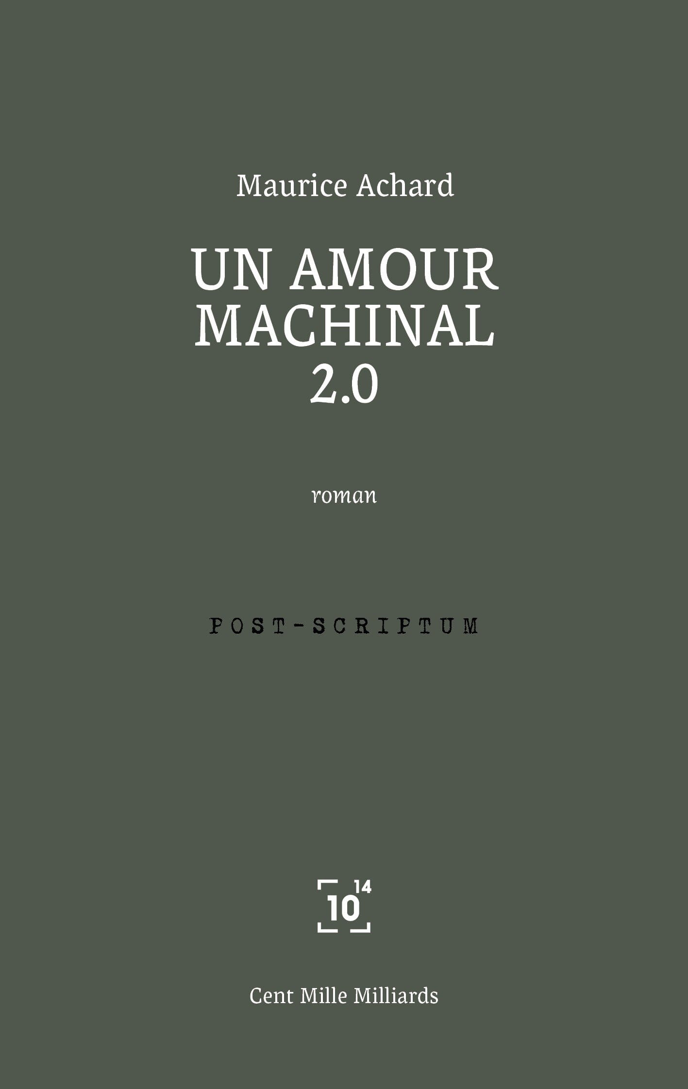 Un amour machinal 2.0